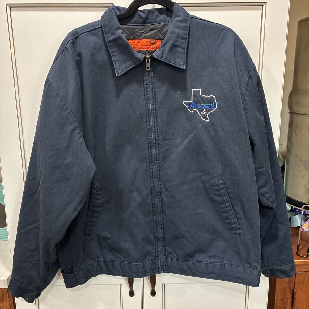 Vintage CornerStone Blue Canvas Workwear Mechanics Jacket SIZE LARGE